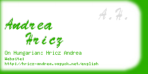 andrea hricz business card